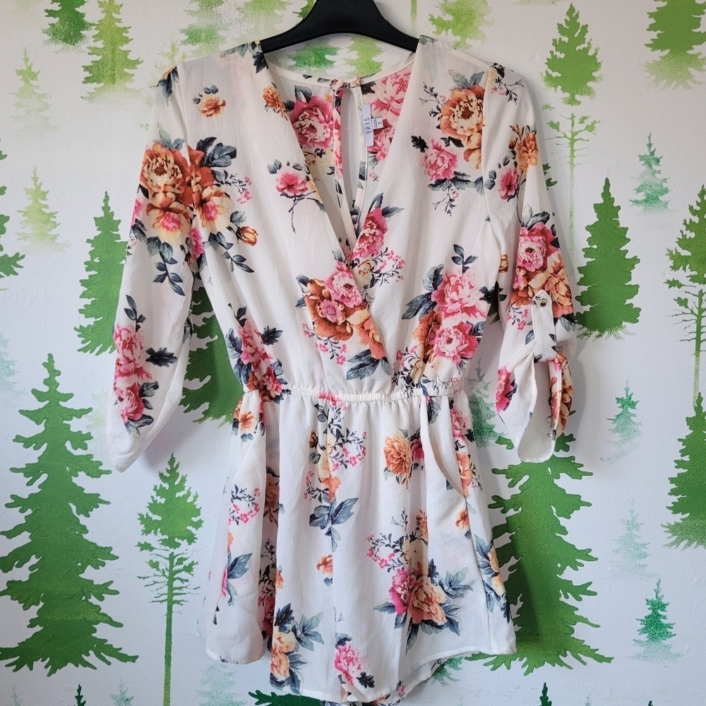 Small Iris Floral Romper.